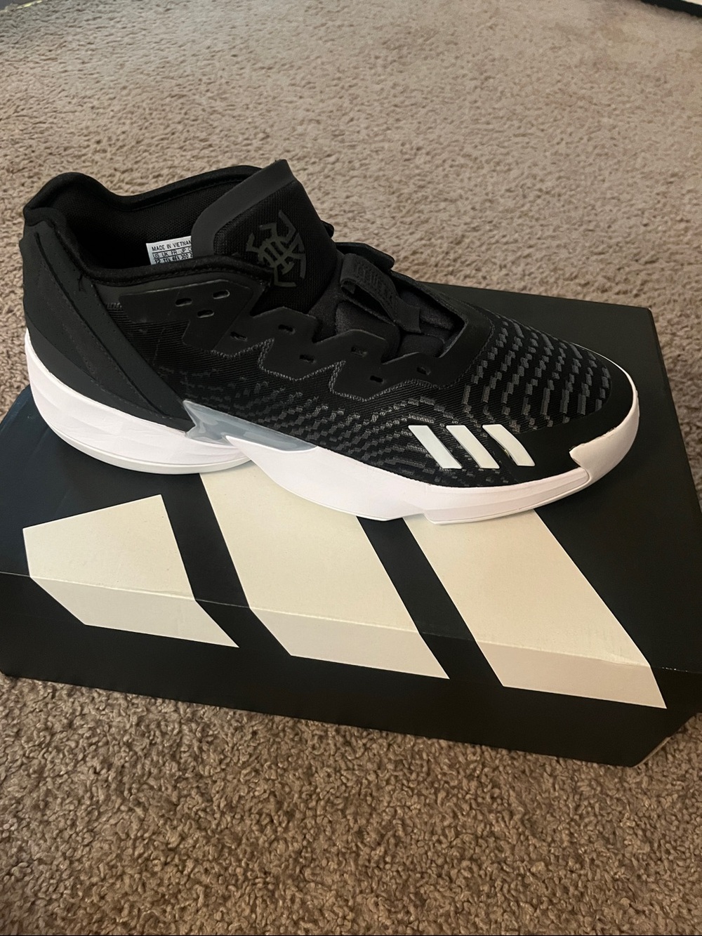 adidas Black and White Men's Athletic Basketball Shoes